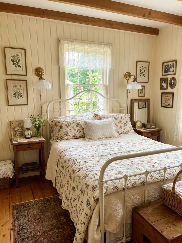 Vintage Milk Glass Wall Lamps - 30 bedroom sconce ideas