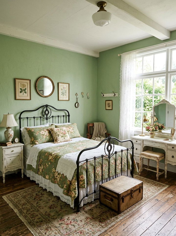Vintage Moss Green Bedroom - 30 moss green bedroom ideas