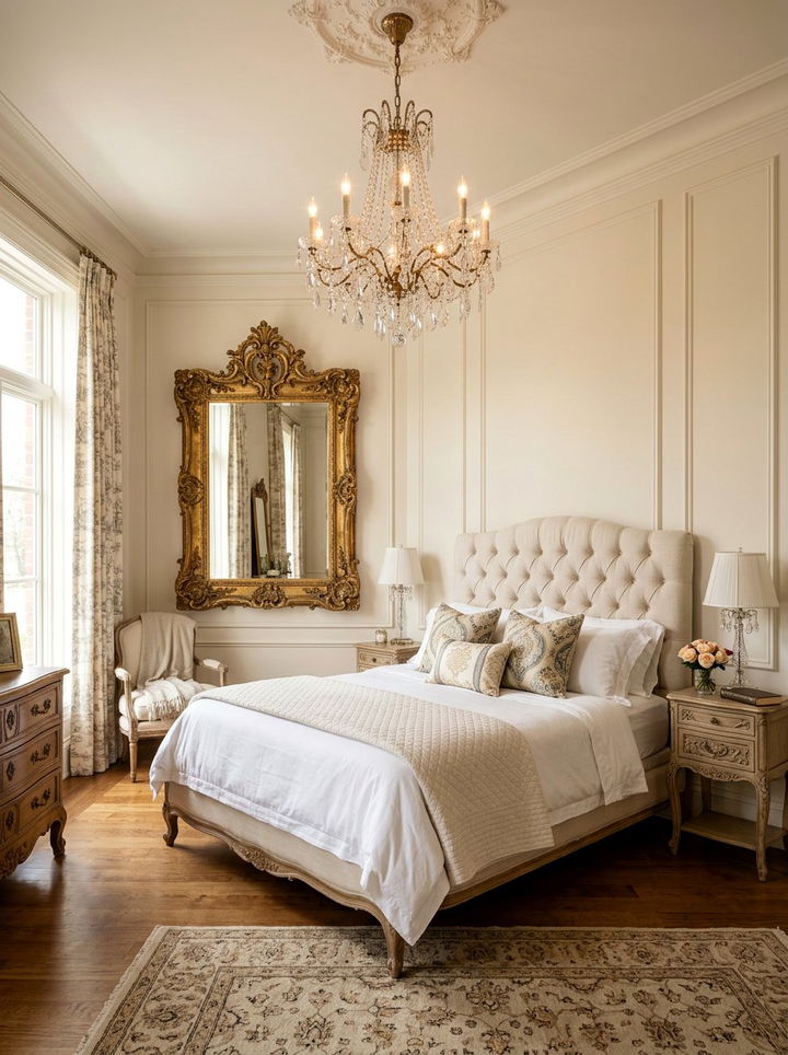 Vintage Ornate Gold Mirror - 30 bedroom full length mirrors