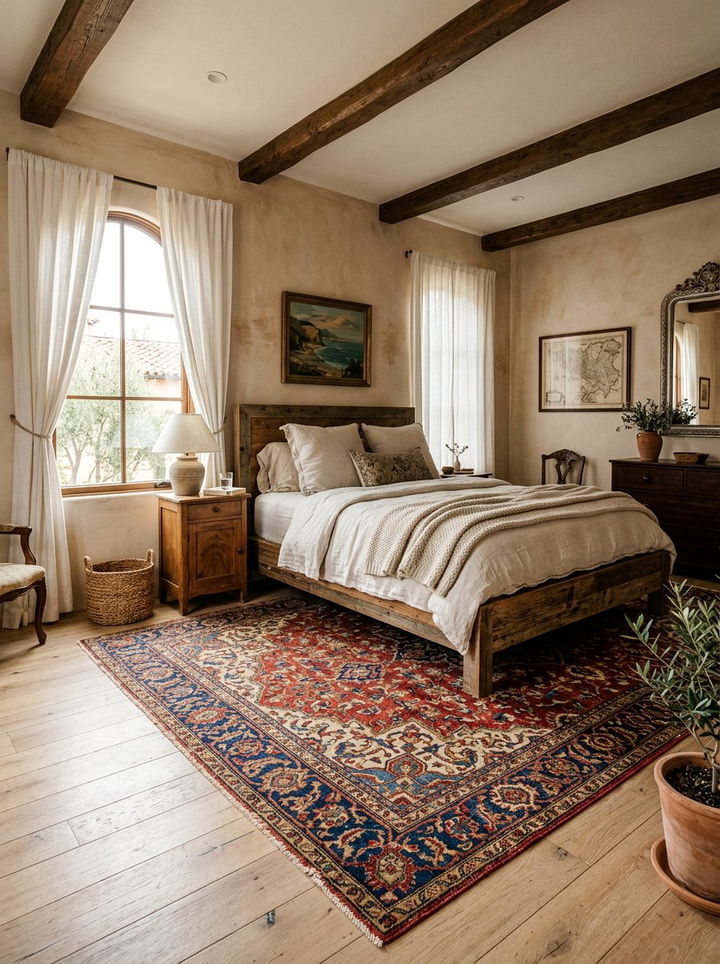 Vintage Persian Rugs - 30 Mediterranean bedroom ideas