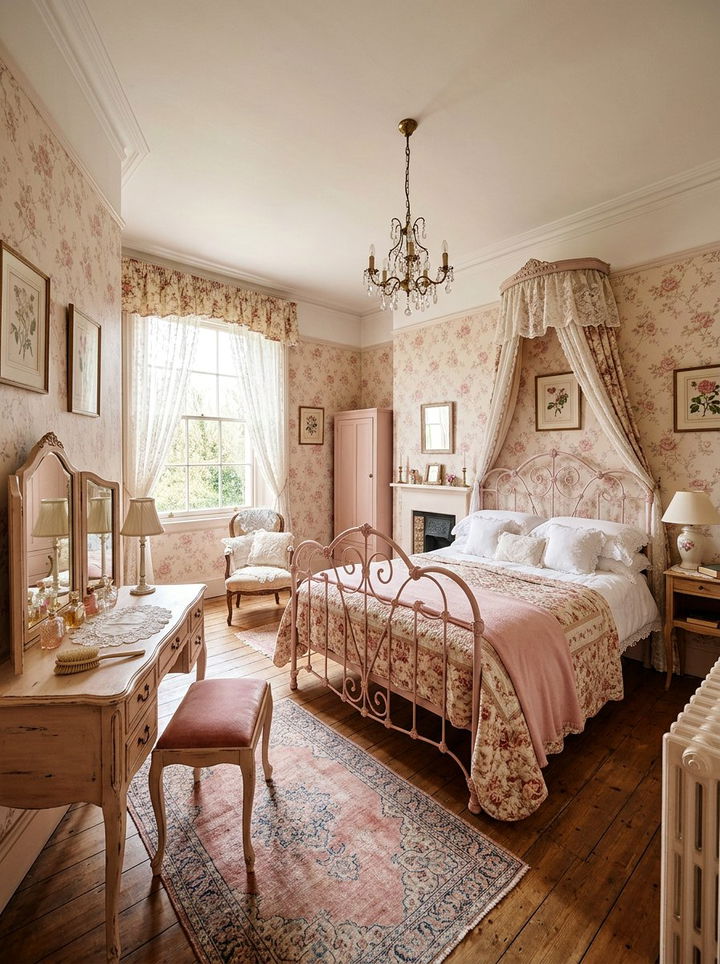 Vintage Pink Bedroom - 30 pink bedroom ideas