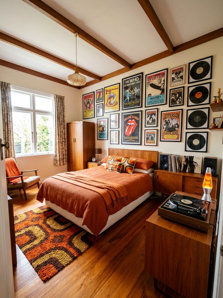 Vintage Rock Bedroom - 30 rock and roll bedroom ideas