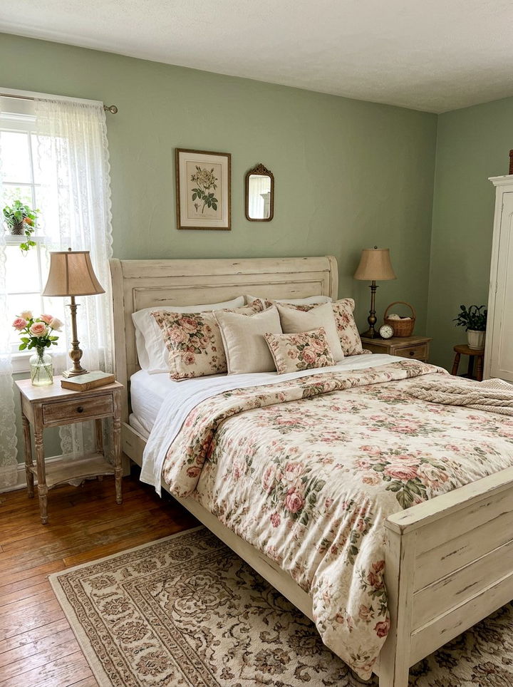 Vintage Rose Duvet - 30 bedroom floral bedding ideas
