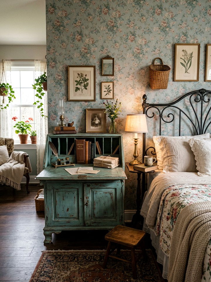 Vintage Secretary Desk Styling - 30 bedroom secretary desks