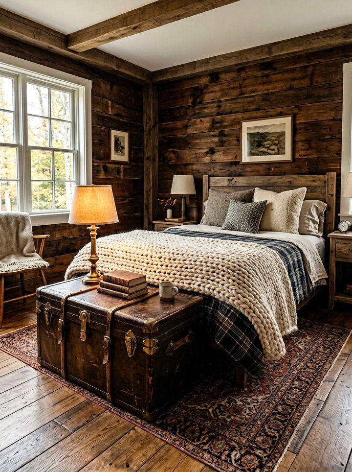 Vintage Storage Trunk - 30 bedroom nightstand alternatives