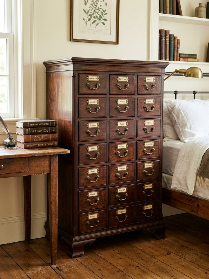 Vintage Style Apothecary Chest - 30 bedroom dressers