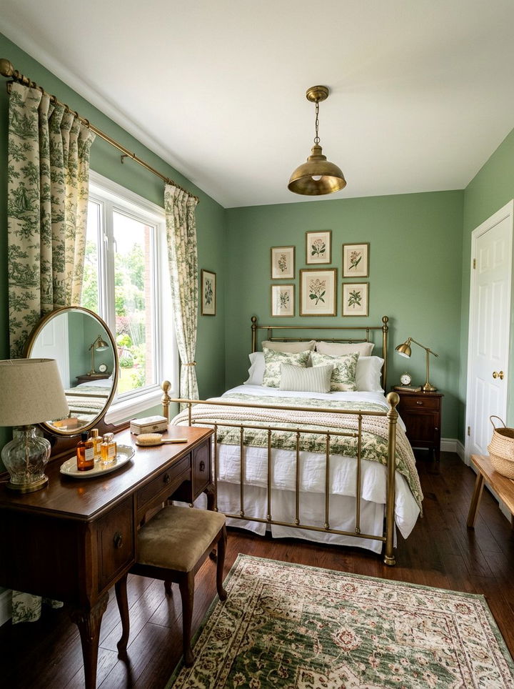 Vintage Style Green Bedroom - 30 fern green bedroom ideas