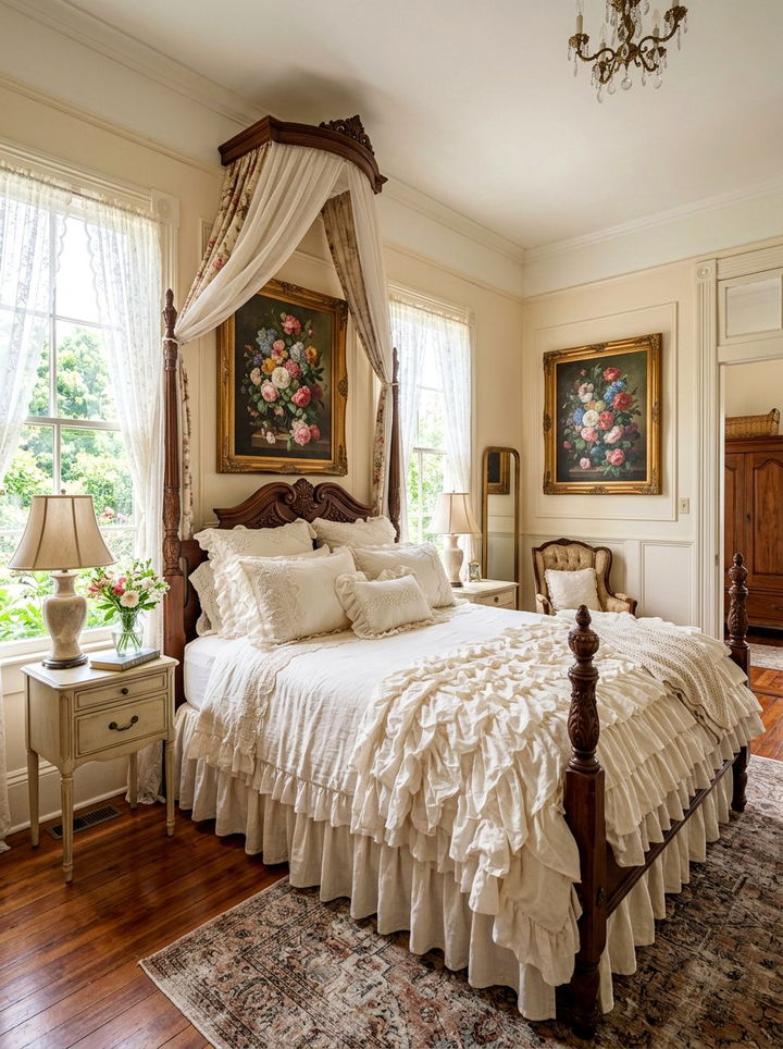 Vintage Style Ruffle Duvet Cover - 30 bedroom duvet covers