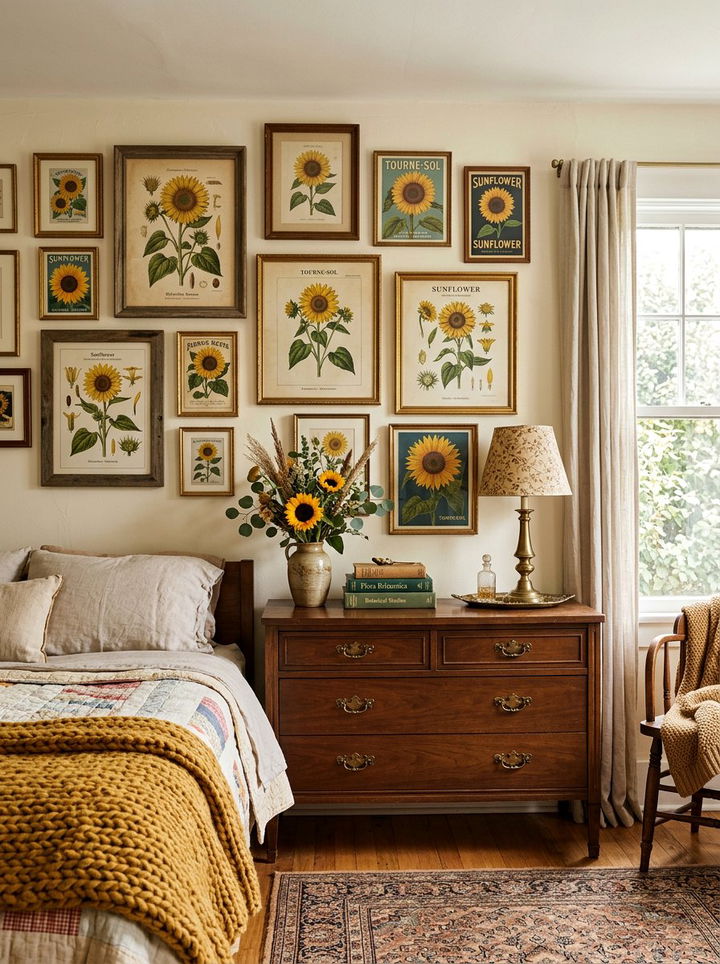 Vintage Sunflower Posters - 30 sunflower bedroom ideas