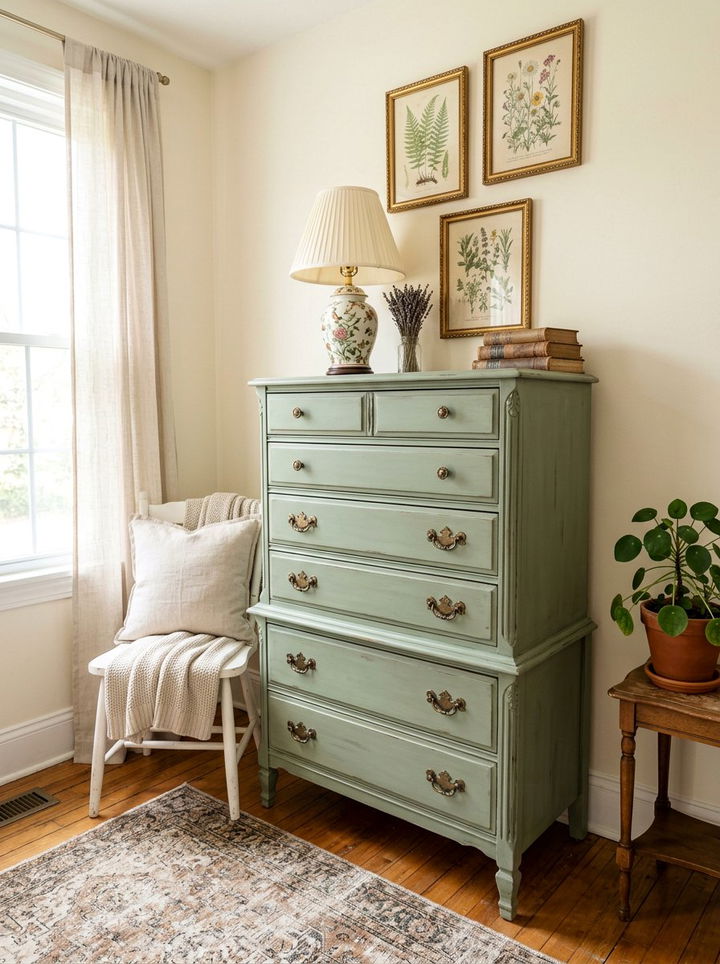 Vintage Tall Dresser Refurbished - 30 bedroom tall dressers