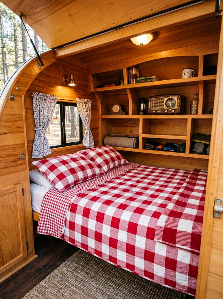 Vintage Teardrop Trailer - 30 camping bedroom ideas
