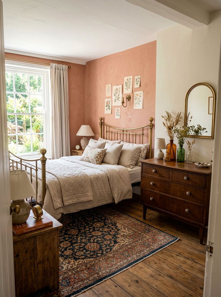 Vintage Terracotta Bedroom - 30 terracotta accent wall bedroom