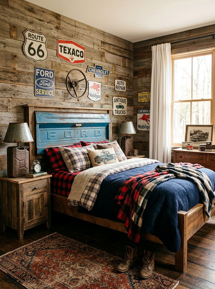Vintage Truck Bedroom - 30 car themed bedroom ideas