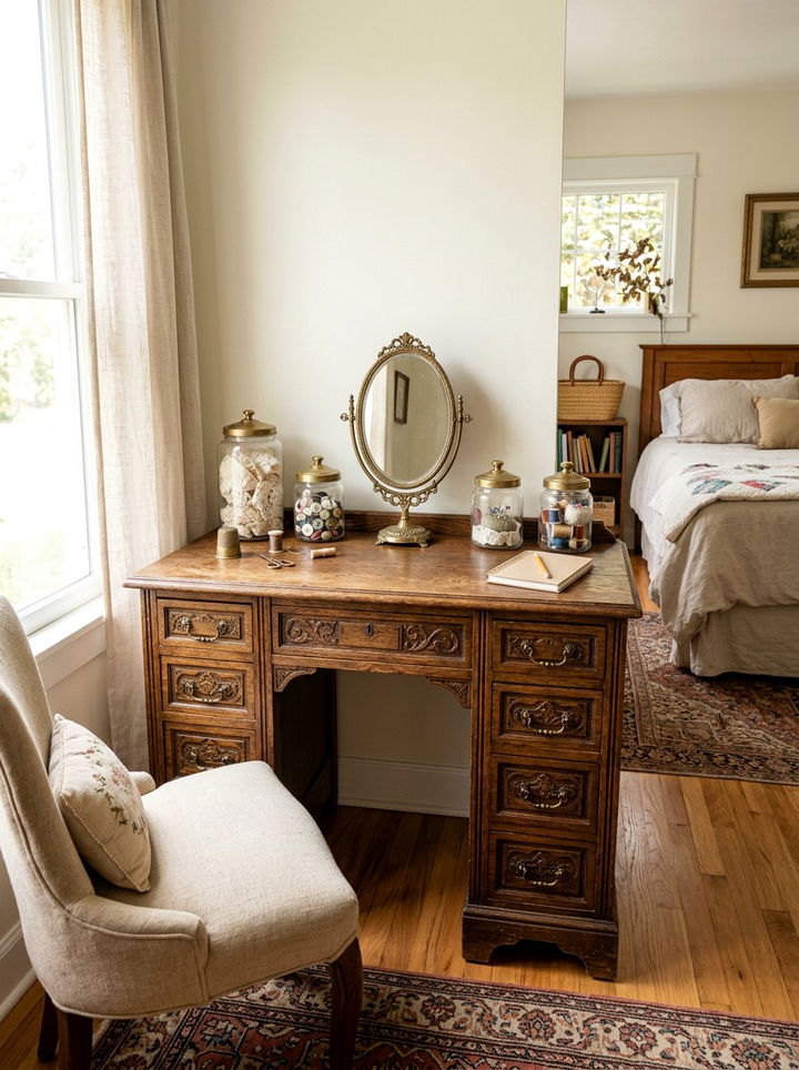 Vintage Vanity Craft Desk
