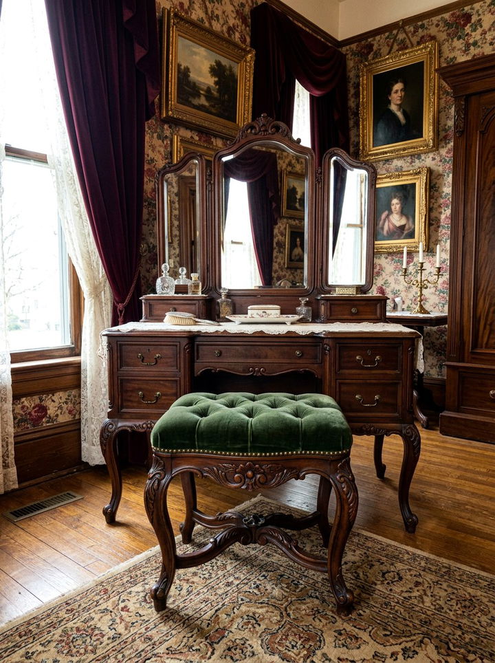 Vintage Vanity Stool - 30 bedroom vanity stools