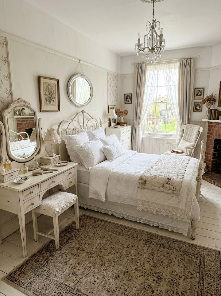 Vintage White Bedroom - 30 all white bedroom ideas