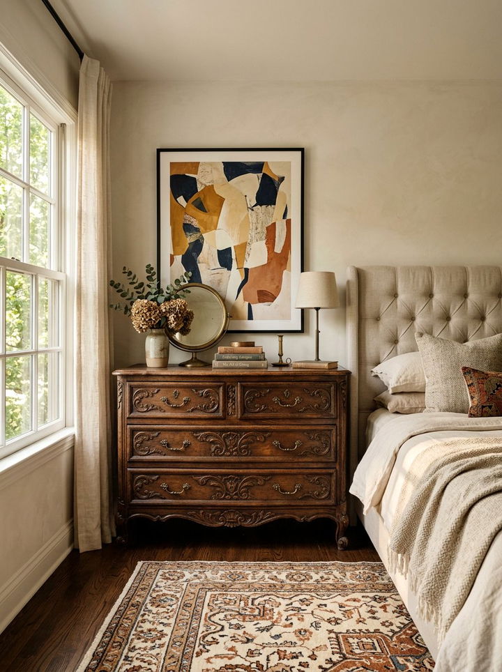 Vintage Wood Dresser - 30 bedroom dresser ideas
