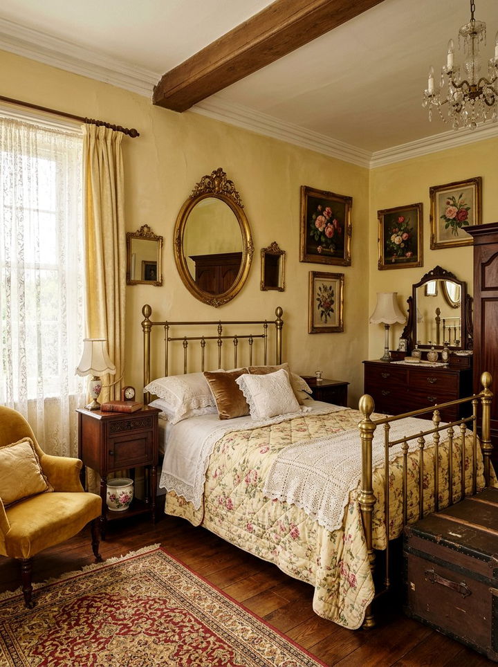 Vintage Yellow Bedroom - 30 pale yellow bedroom ideas