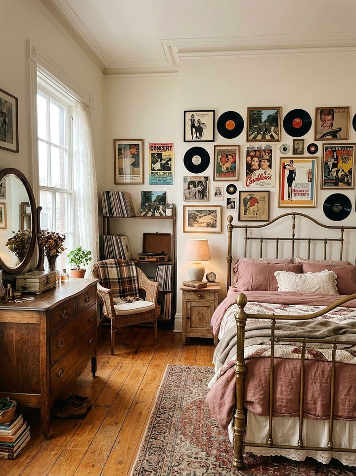 Vintage aesthetic bedroom - 30 teen bedroom ideas