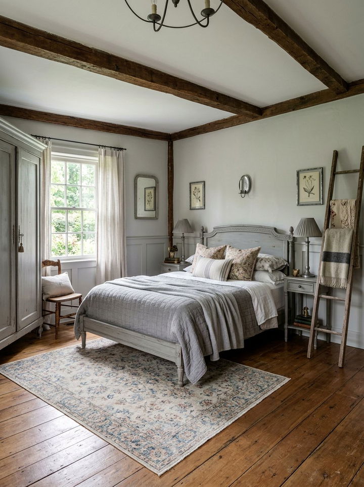 Vintage gray farmhouse bedroom - 30 farmhouse gray bedroom ideas