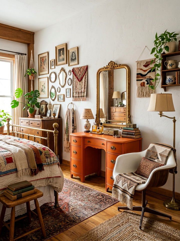 Vintage orange and white bedroom pieces - 30 orange and white bedroom ideas