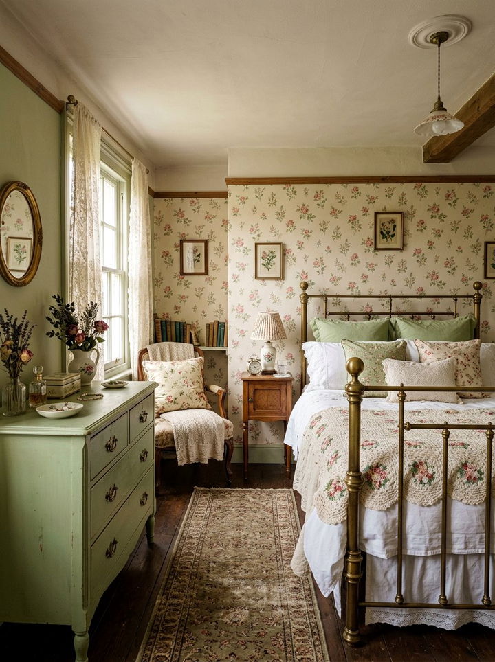 Vintage pistachio bedroom - 30 pistachio bedroom ideas