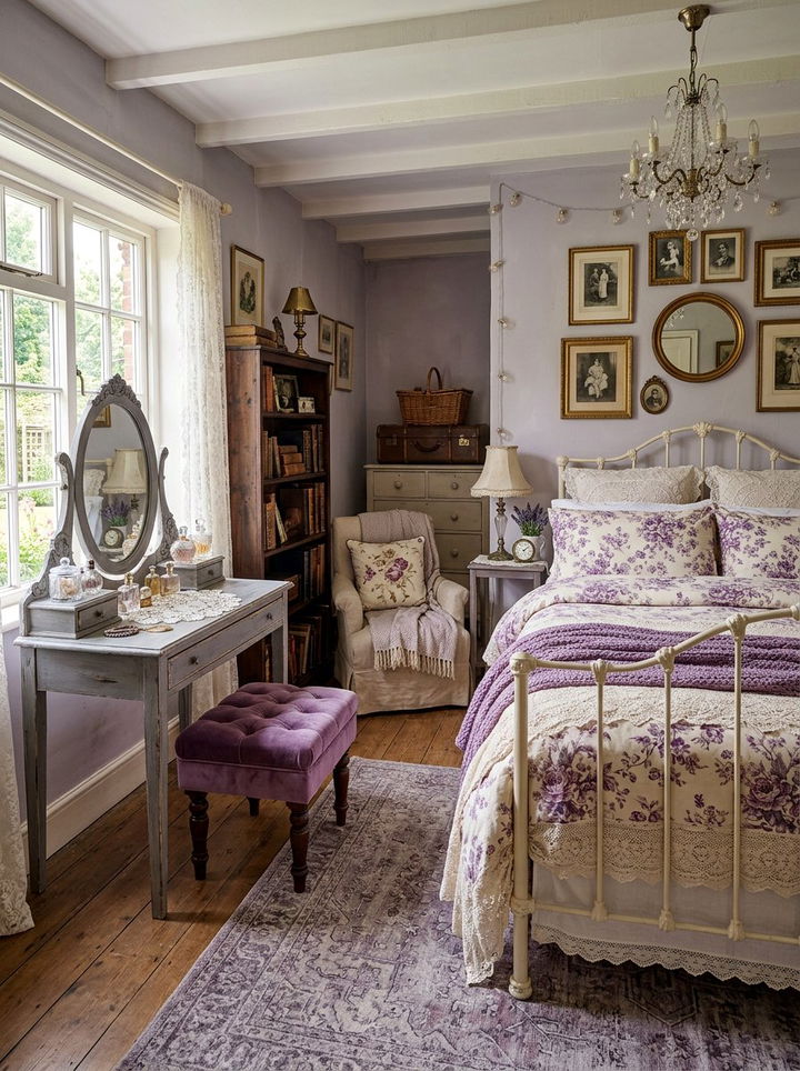 Vintage purple and gray bedroom - 30 purple and gray bedroom ideas