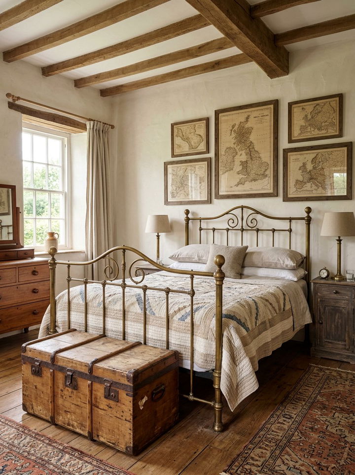 Vintage rustic bedroom - 30 rustic beige bedroom ideas