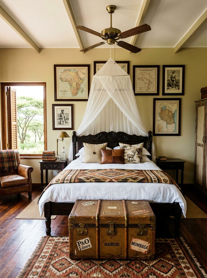 Vintage safari bedroom - 30 safari bedroom ideas
