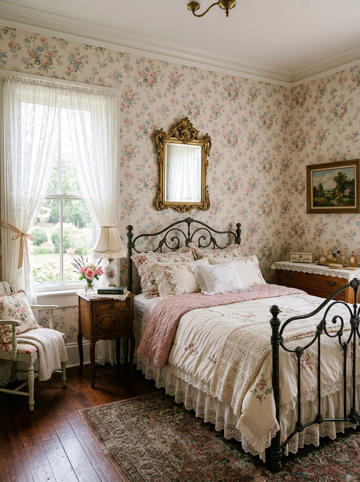 Vintage style bedroom wallpaper - 30 bedroom wallpaper ideas