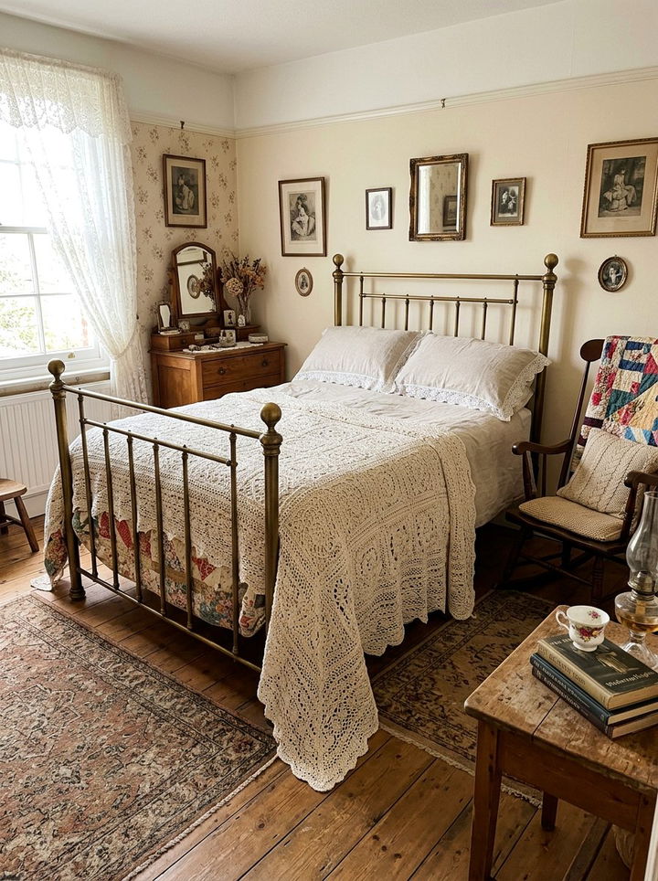 Vintage style crochet cotton blanket - 30 bedroom cotton blankets