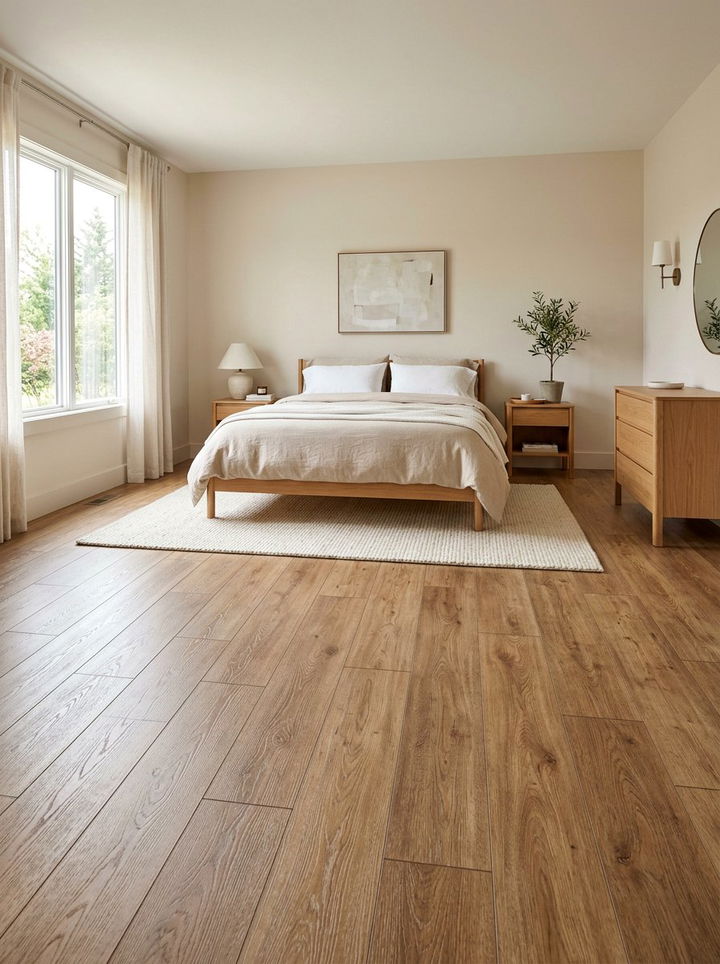 Vinyl plank flooring in bedroom - 30 dust-free bedroom ideas