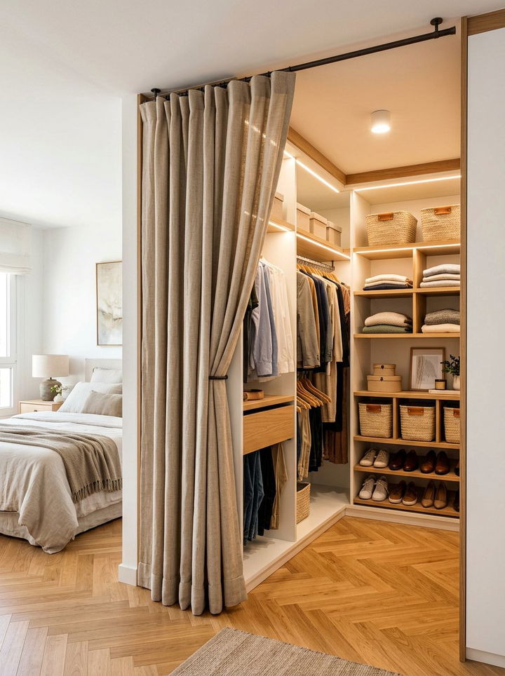 Walk In Closet Curtain - 30 bedroom curtain dividers