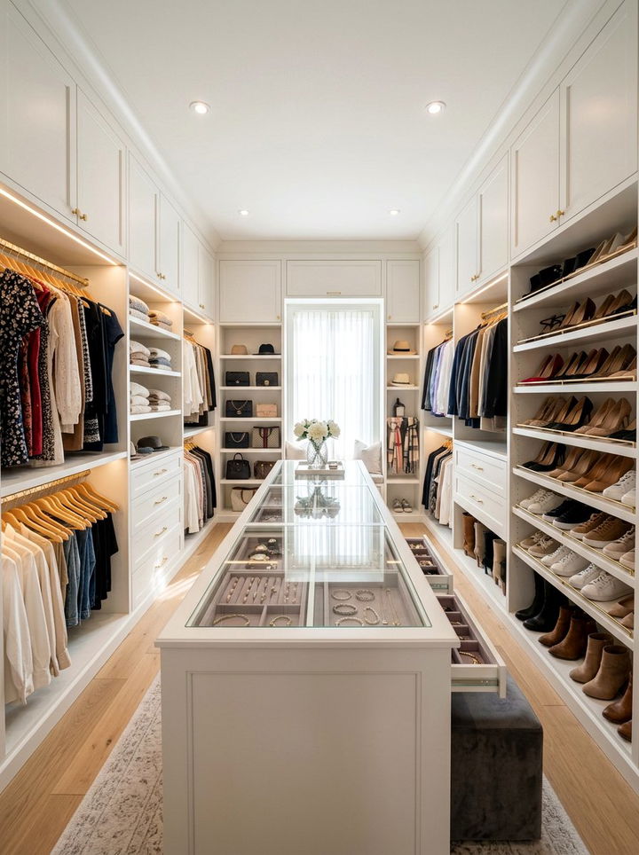 Walk In Closet System - 30 bedroom built-in storage ideas