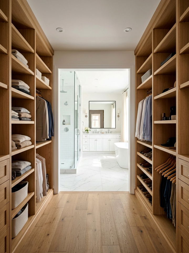 Walk Through Closet To Bathroom - 30 bedroom closet ideas