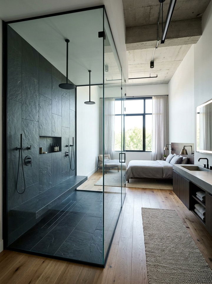Walk in shower bedroom conversion - 30 bedroom to bathroom conversion ideas
