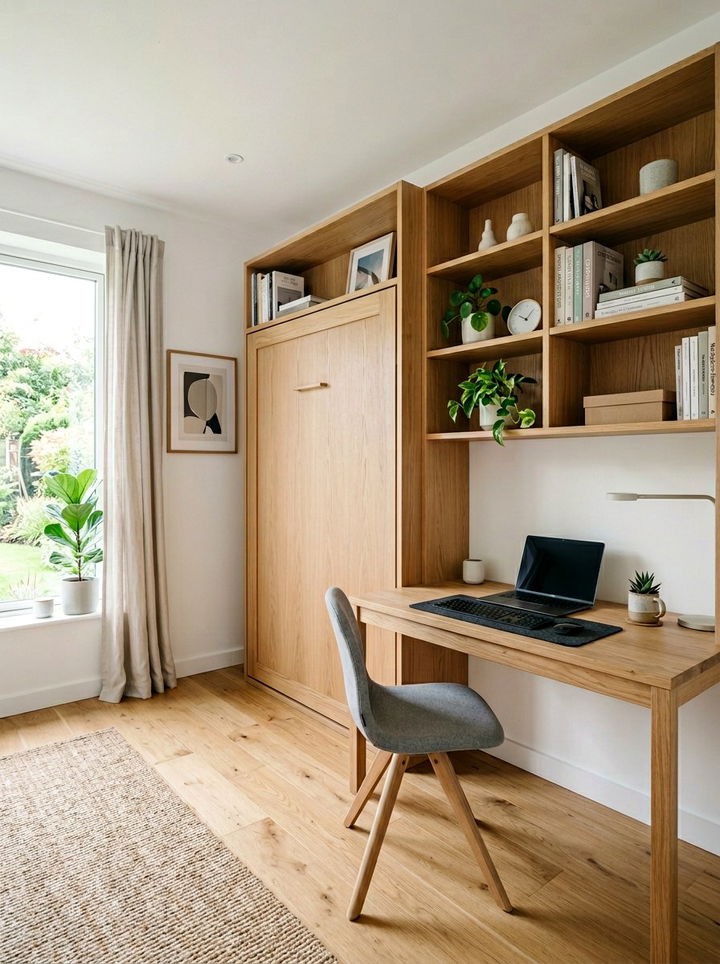 Wall Bed With Desk - 30 bedroom wall bed ideas