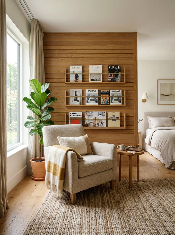 Wall Magazine Rack - 30 bedroom hanging storage ideas