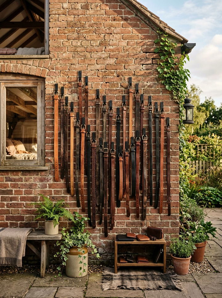 Wall Mounted Belt Hooks - 30 bedroom belt organizers