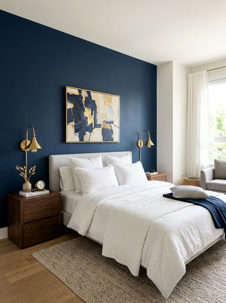 Wall Mounted Brass Sconce - 30 bedroom lamp ideas