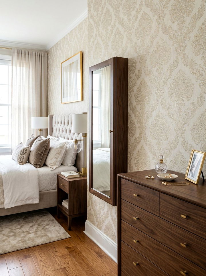 Wall Mounted Jewelry Cabinet - 30 bedroom storage hacks