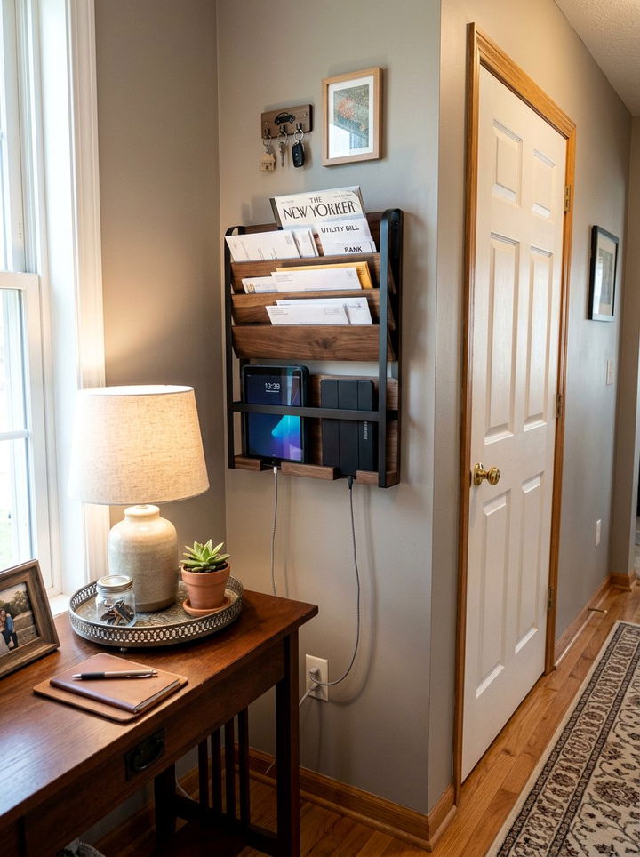 Wall Mounted Mail Sorter - 30 bedroom hanging organizers