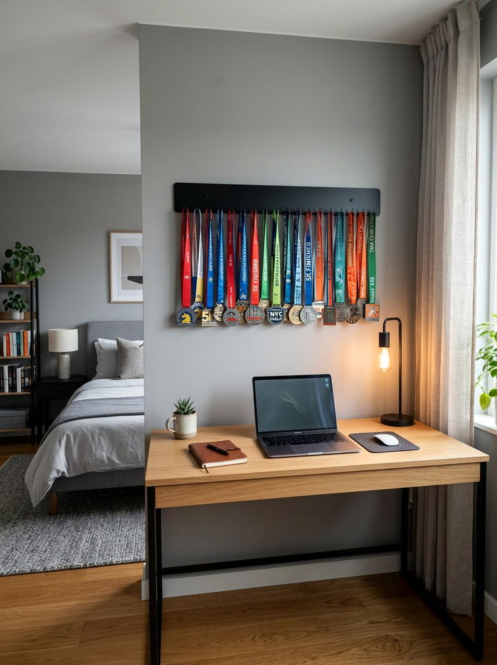 Wall Mounted Medal Rack - 30 bedroom medal display ideas