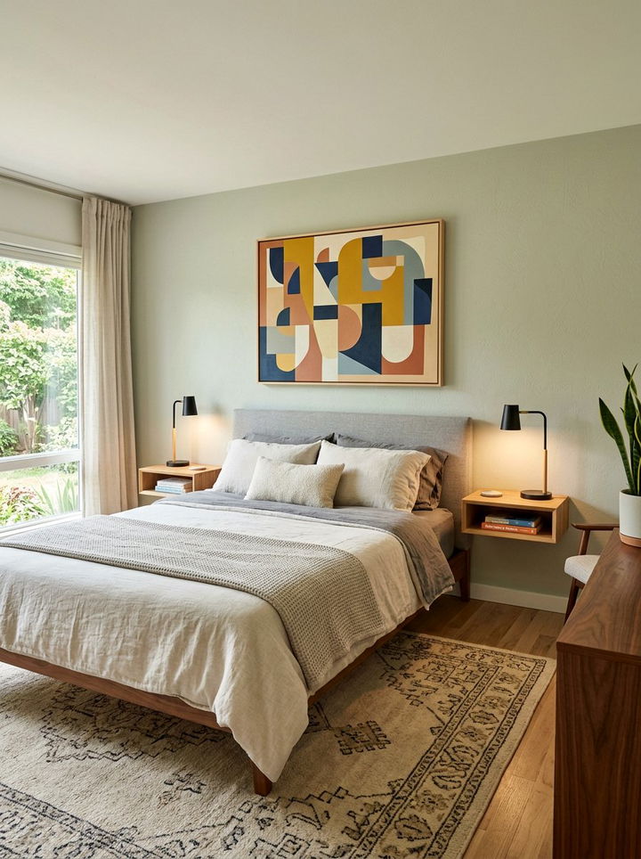 Wall Mounted Nightstands - 30 small bedroom space storage ideas