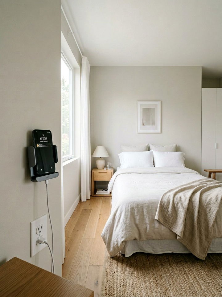 Wall Mounted Phone Holder - 30 bedroom charging stations