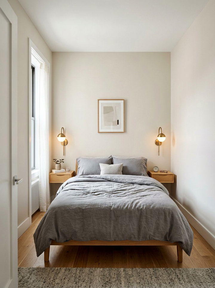 Wall Mounted Sconces - 30 narrow bedroom ideas