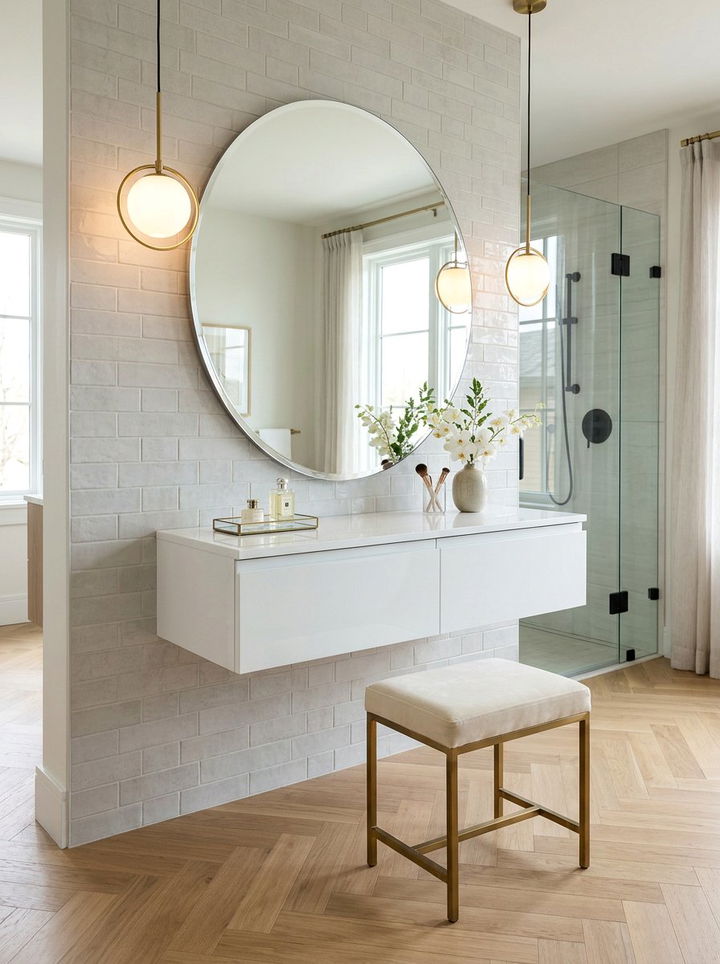 Wall Mounted Vanity - 30 bedroom small space solutions