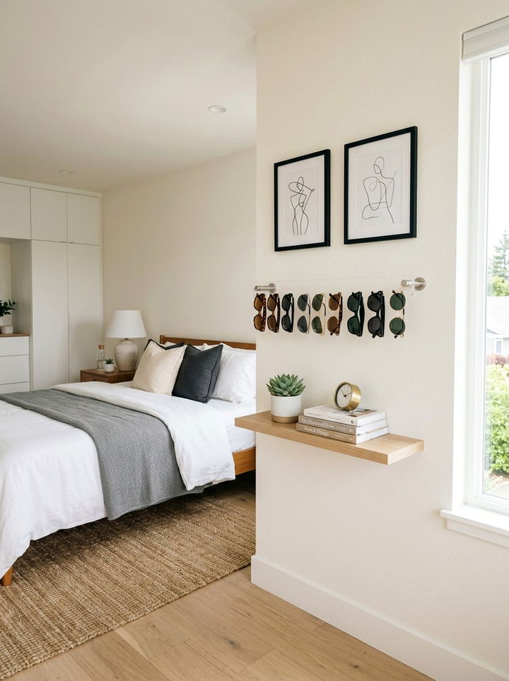 Wall Sunglass Holder - 30 bedroom hanging storage ideas