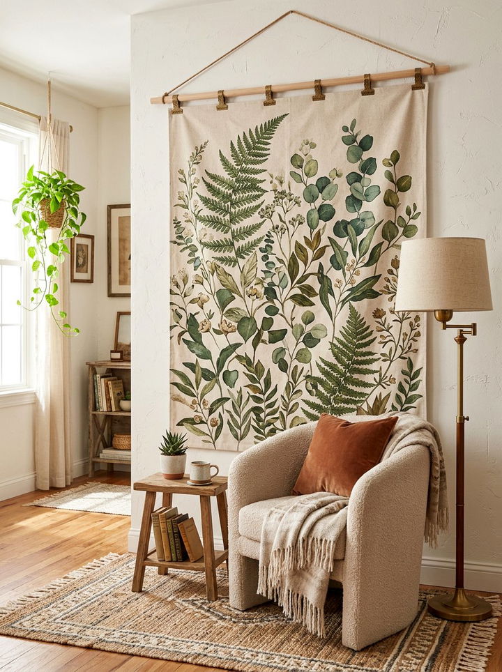 Wall Tapestry Hanging - 30 command strip bedroom ideas