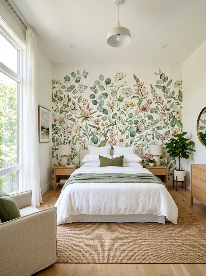 Wallpaper Accent Bedroom - 30 relaxation bedroom ideas